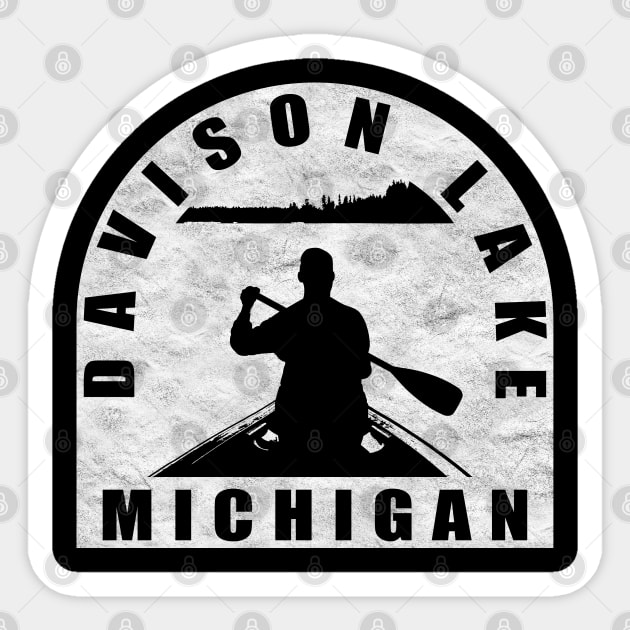 Davison Lake Canoeing Michigan Sticker by BirdsEyeWorks